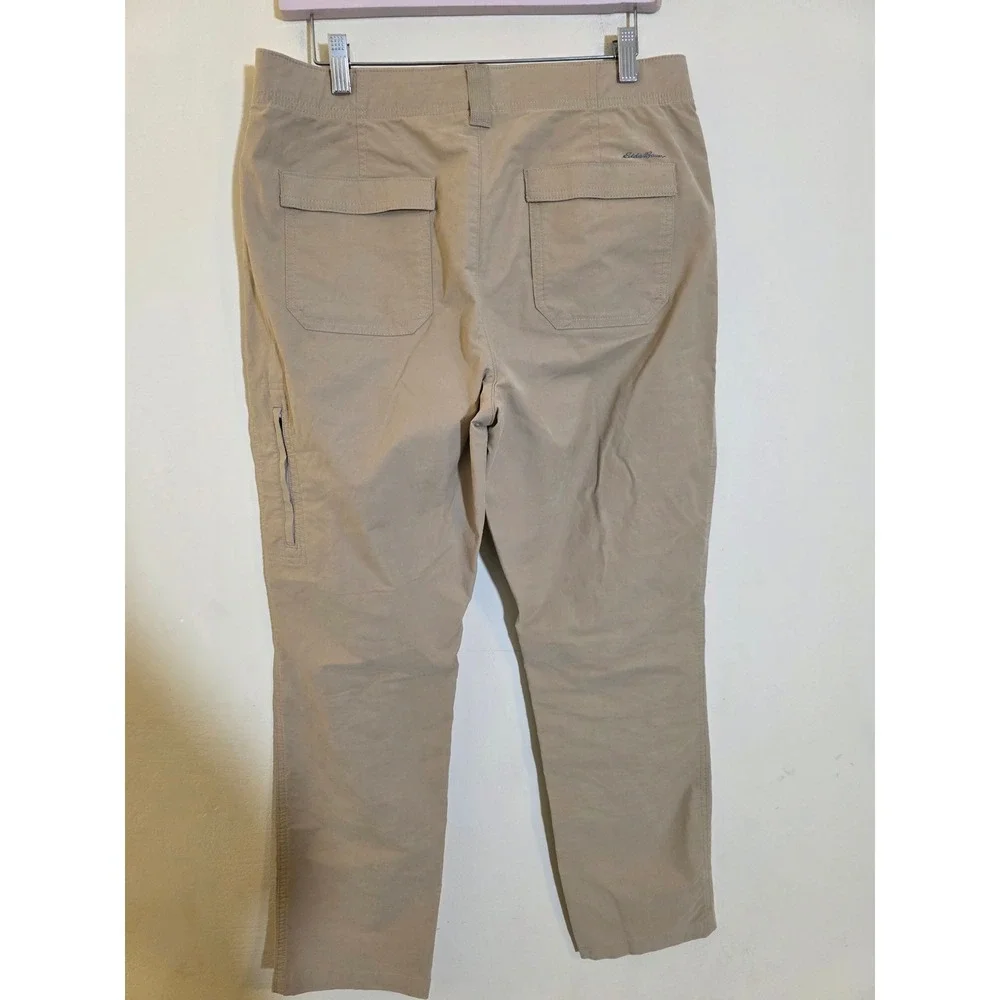 Eddie Bauer Women Tan Khaki Utility Hiking Pants Straight Leg Size 8 23107110